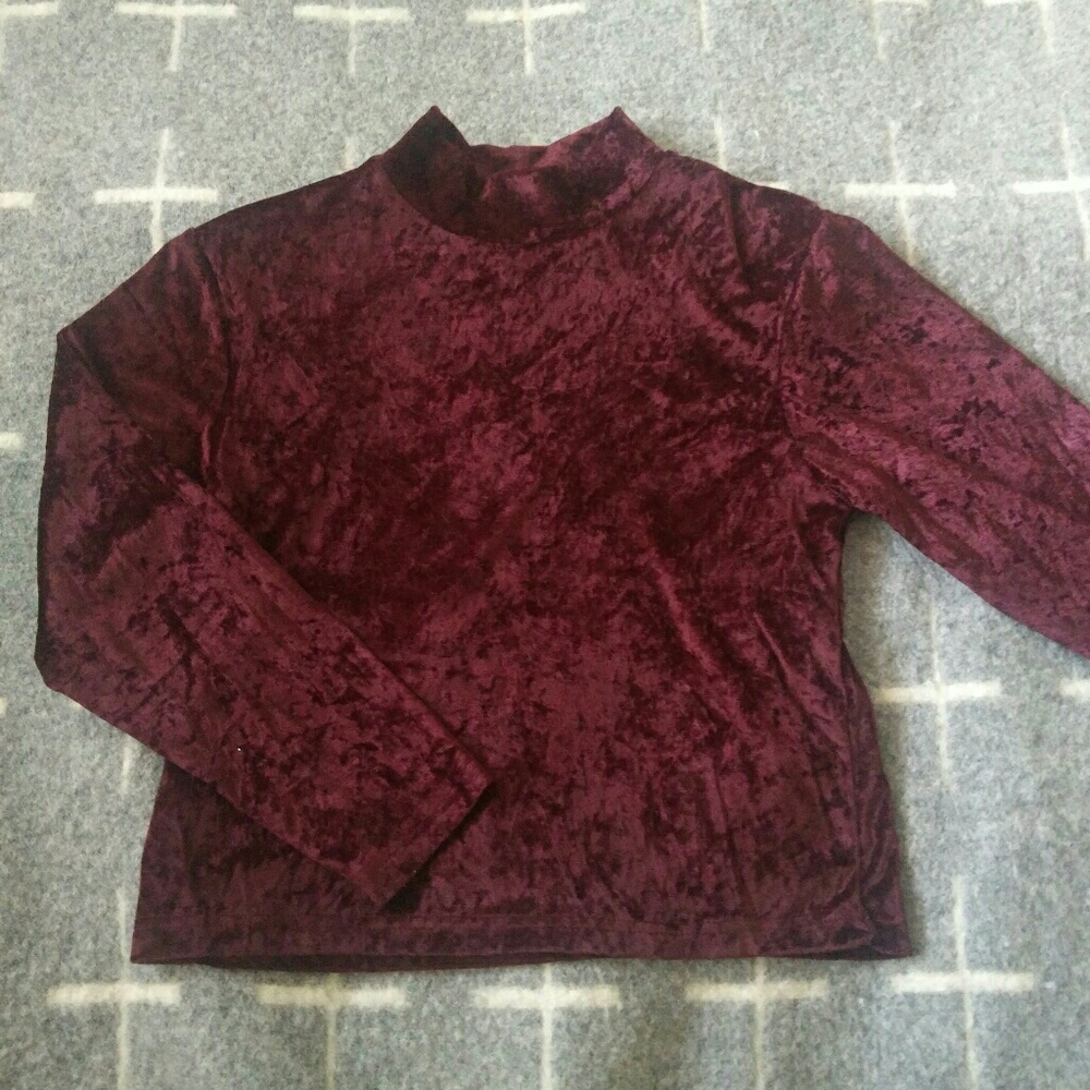 Velvet Long Sleeve Top